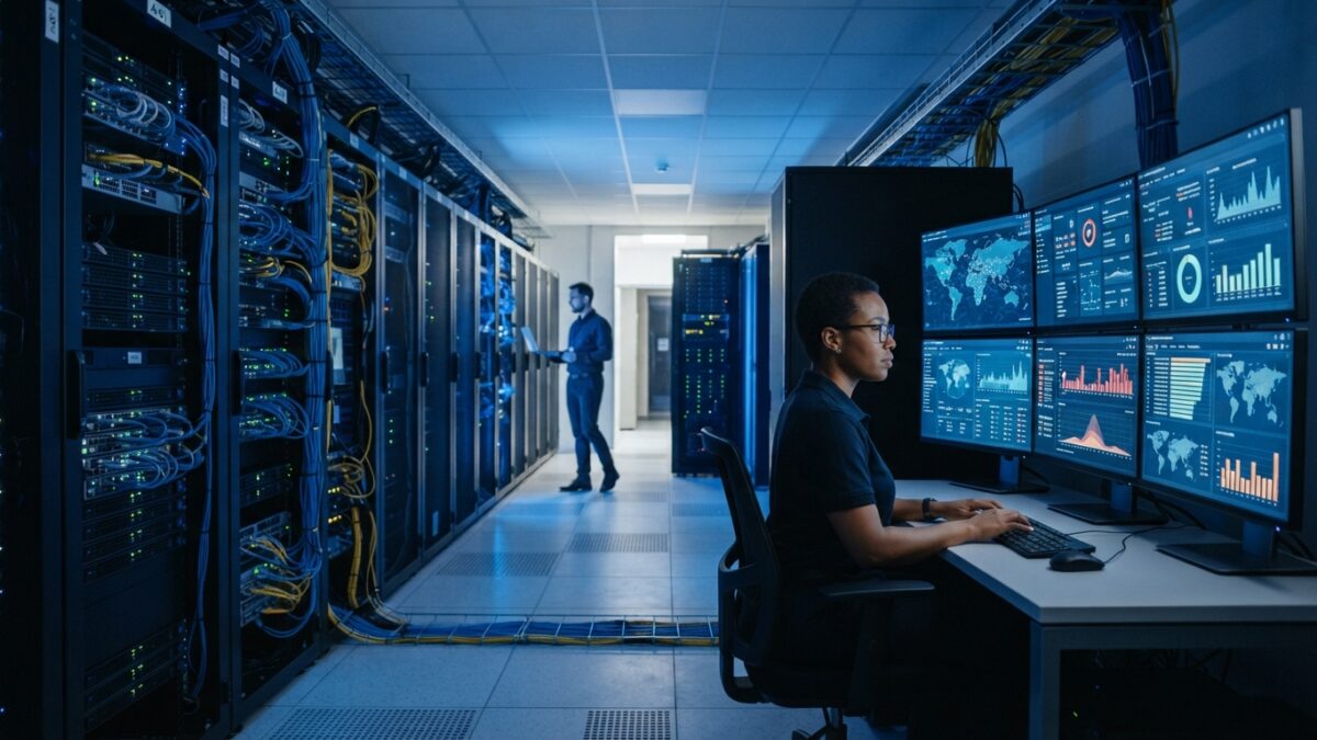 Centro de dados seguro com sistemas de monitorização de cibersegurança